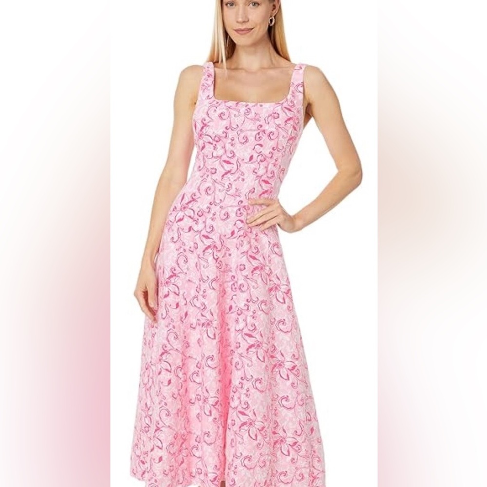 NWT Lily Pulitzer dress babydoll floral pink coquette cottage core maxi